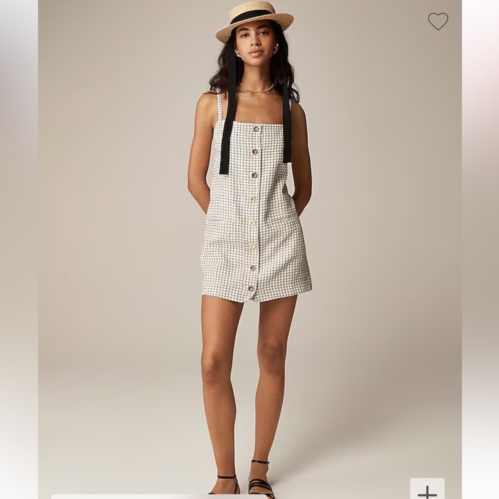 NWT J. Crew Claudia 100% Linen Dress XXS